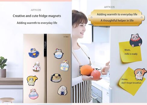Chccrwhirl Cartoon Cat Plaster Coloring Refrigerator Magnets - DIY Painting Kit for Kids, 27 PCS Arts and Crafts Set with Ceramics to Paint Creative Activity Toy Gift for Boys & Girls in Saudi Arabia