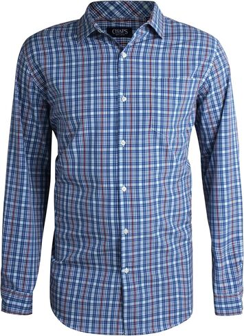 Chaps Men's Big and Tall Button Down Shirt - Long Sleeve Collared Shirt Wrinkle Resistant Sustainable (L-4X-Large Big & Tall) in Saudi Arabia