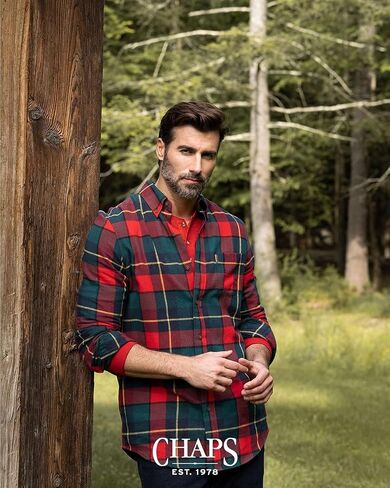 Chaps Men's Big and Tall Button Down Shirt - Long Sleeve Collared Shirt Wrinkle Resistant Sustainable (L-4X-Large Big & Tall) in Saudi Arabia