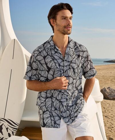 قمصان Alex Vando رجالي هاواي بأكمام قصيرة للصيف Aloha Hawaii in Kuwait