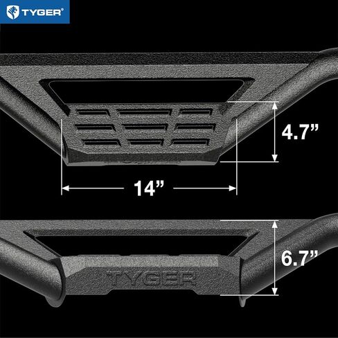 Tyger Auto Lander Running Board Compatible with 2005-2023 Toyota Tacoma | Double Cab | TG-LD2T60048 | Drop Step Side Step Rail Nerf Bars in Saudi Arabia