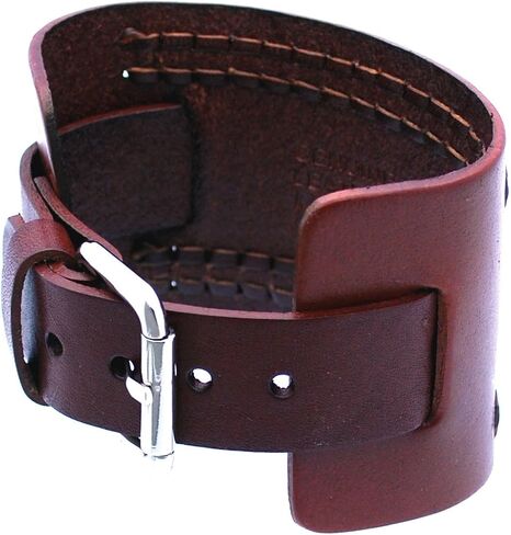 حزام ساعة يد Nemesis NW-B من الجلد البني العريض in Kuwait