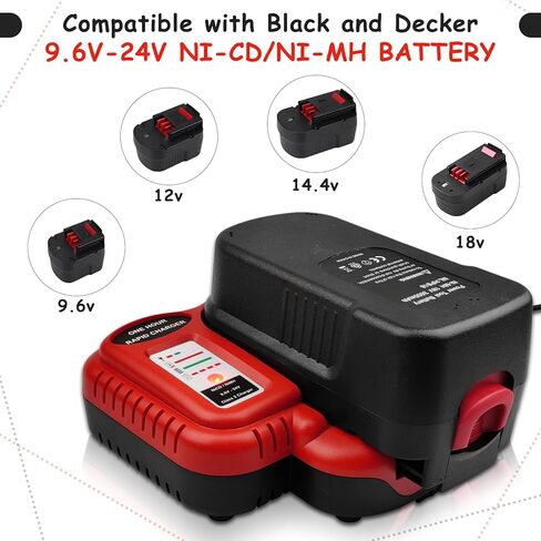 بديل لشاحن BDFC240 متوافق مع بطارية Black and Decker 9.6V-24V Firestorm HPB18-OPE HPB18 244760-00 A1718 FS180 in Kuwait