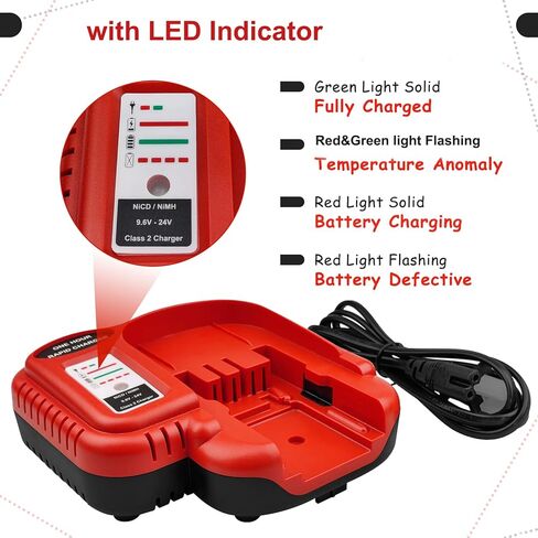 بديل لشاحن BDFC240 متوافق مع بطارية Black and Decker 9.6V-24V Firestorm HPB18-OPE HPB18 244760-00 A1718 FS180 in Kuwait