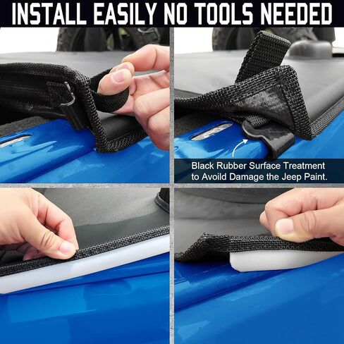 Tonneau Cover Compatible with Jeep Trunk Cover Wrangler JL 4 Door (2018-Current) Back Ton Cargo Vinyl Tailgate Cover Robicon Sahara Sport S - Black in Saudi Arabia