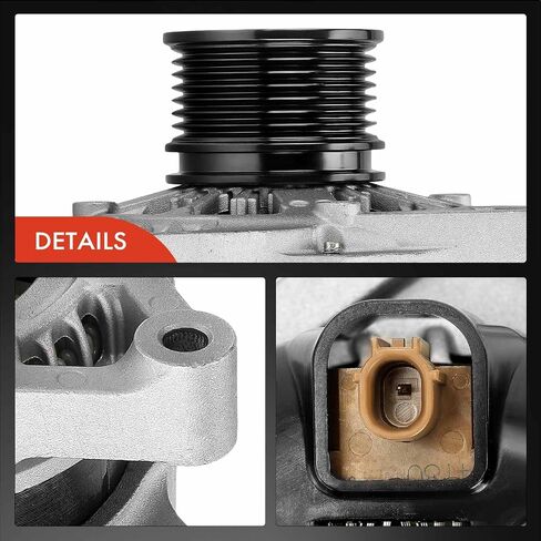 A-Premium Alternator Compatible with Honda CR-V CRV 2017-2022 1.5L, Civic 2018-2022 1.5L, Accord 2018-2022 1.5L, 12V 135A 6-Groove Decoupler Pulley Clockwise, Replace# 311005PAA01, 311005PAA01RM in Saudi Arabia