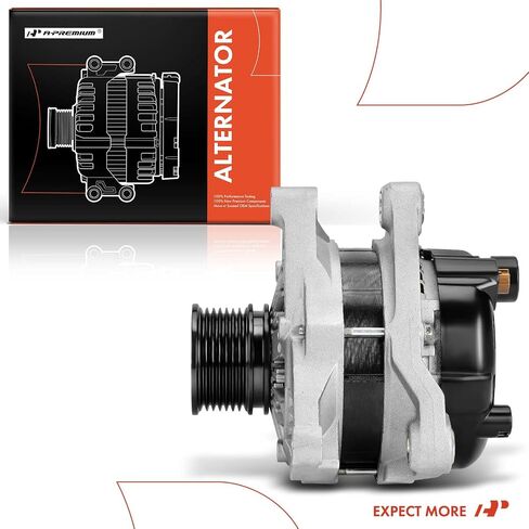 A-Premium Alternator Compatible with Honda CR-V CRV 2017-2022 1.5L, Civic 2018-2022 1.5L, Accord 2018-2022 1.5L, 12V 135A 6-Groove Decoupler Pulley Clockwise, Replace# 311005PAA01, 311005PAA01RM in Saudi Arabia