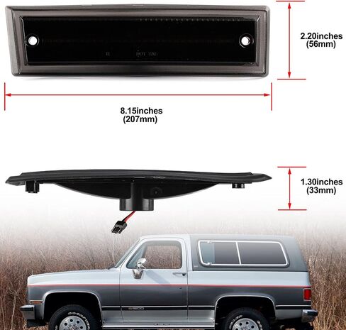 استبدال أضواء علامة الجانب LED لـ 1978-1987 Chevy C/K Pickup 81-91 Blazer Amber Led Front Fender Side Marker Turn Signal Light Kit مجموعة عدسات مدخنة زوج سائق الركاب مصباح الجمعية OEM ‎915557 in Saudi Arabia