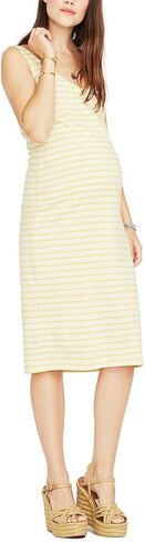 مجموعة هاتش | فستان جيرسيه بدون أكمام بطول الركبة متوسط ​​الوزن للحوامل، كاجوال | فستان باتو تانك in Kuwait