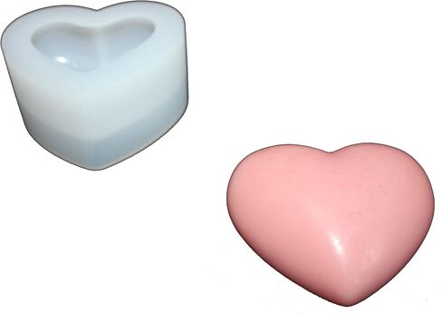 3D Heart-Shaped Silicone Clear Mold for Valentine Epoxy Resin Art, DIY Candle & Soap Making, Aromatherapy Product (4 Pack White) in Saudi Arabia