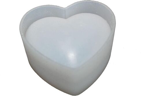3D Heart-Shaped Silicone Clear Mold for Valentine Epoxy Resin Art, DIY Candle & Soap Making, Aromatherapy Product (4 Pack White) in Saudi Arabia