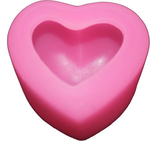 3D Heart-Shaped Silicone Clear Mold for Valentine Epoxy Resin Art, DIY Candle & Soap Making, Aromatherapy Product (4 Pack White) in Kuwait