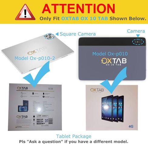 OX TAB 10 Tablet Screen Protector, 2PCS Tempered Glass Screen Protector for OXTAB OX Tab 10 Tablet 3 Camera (Model Ox-p010-2)/ (Model Ox-10-13-1) and OX 10 Tab(Model Ox-p010) 10.1 Inch in Saudi Arabia