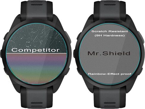 Mr.Shield Screen Protector compatible with Garmin Forerunner 165 / Forerunner 165 Music [Tempered Glass] [3-PACK] [Japan Glass with 9H Hardness] in Saudi Arabia