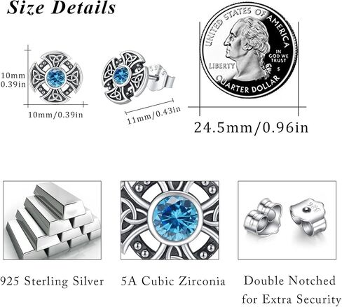Viking Celtic Knot Cross Earrings for Women Men Sterling Silver Viking Stud Earrings Cross Stud Earrings Irish Jewelry Gifts in Saudi Arabia