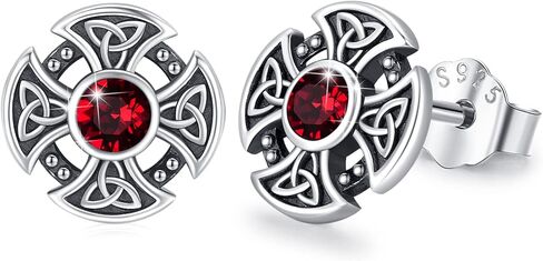 Viking Celtic Knot Cross Earrings for Women Men Sterling Silver Viking Stud Earrings Cross Stud Earrings Irish Jewelry Gifts in Saudi Arabia