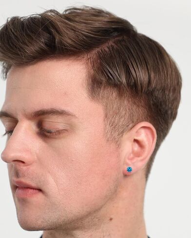 14 Pairs Magnetic Stud Earrings Multicolor Cubic Zirconia Clip on Earrings Set Non-Piercing Fake Earring Jewelry for Women Men 4MM 6MM in Kuwait