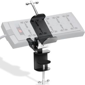 Liquid Stands Piano Stand Power Strip Mount - Fits 1" to 3.4" - Piano Desk Clamp Power Strip Holder - Removable Under Desk Power Strip Holder for Edge - Sturdy Table Clamp Mount and Cable Management