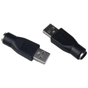FDXGYH 2 قطعة محول USB إلى PS2 6Pin PS/2 أنثى إلى USB ذكر محول لوحة المفاتيح/محول الماوس (أسود)