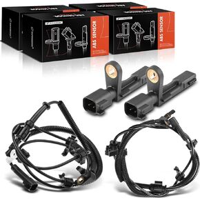 A-Premium ABS Wheel Speed Sensor Compatible with Jeep Models - Liberty 2006-2007 - Front and Rear Side, 4-PC Set, Replace# 52128694AD, 52128694AF