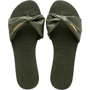 Havaianas Women's You St. Tropez Classic Flip Flops Bow Sandals, Moss, 6