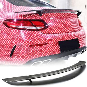 MCARCAR KIT C205 2-Door Carbon Fiber Trunk Spoiler for Mercedes Benz C Class W205 C205 C43 C63 AMG Coupe C180 C200 C250 C300 C400 2015-2021 Rear Boot Lid Highkick Wing Lip