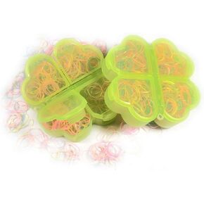Tiny Ponytail Rubber Bands Baby Girl Toddler Hair Tie Elastic, Plastic Case, Colors May Vary