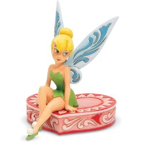 Enesco Disney Traditions by Jim Shore Peter Pan Tinker Bell Sitting on Heart Figurine, 5 Inch, Multicolor