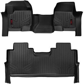 Rough Country Floor Mats for 2017-2022 Ford Super Duty | Crew Cab - M-51173 Black