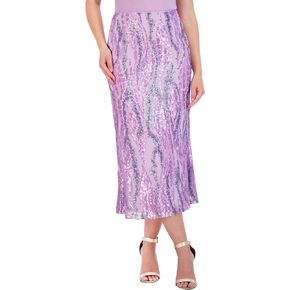BCBGMAXAZRIA Women's Fit and Flare Sequin Maxi Skirt