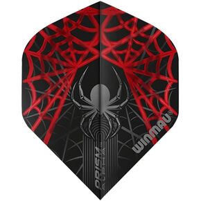 Winmau Black Widow Spider Web Strong Dart Flights (3 Sets - 9 Flights)