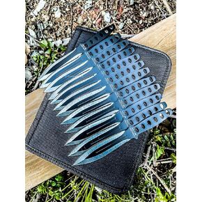 6" Each Outdoor Wildlife Hunting Throwing Knives Set + Sheath Heavy Duty Metal Steel