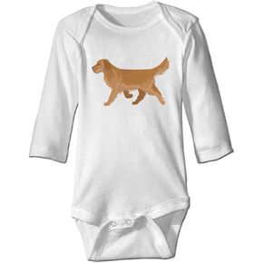 Cute Golden Retriever Baby Creeper Romper Infant One-Piece Long Sleeve Bodysuit