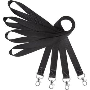 4 Pack Black Lanyards For Keys,id Badges Holder,4 Patterns Bulk Lanyard For ID Card Badge Holders,Keys,keychain,Office Neck Cute Durable Fashionable