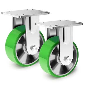 4 Inch Heavy Duty Industrial Grade Caster Set of 4, Industrial Swivel Casters with Brake, Maintenance-Free Aluminum Core PU Wheels 3600 LBS, Durable Casters Wheels for Industrial, Equipment