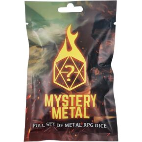Forged Dice Co. Mystery Dice Bag DND Dice Set Blind Surprise Bag - Contains 1 Complete Set of 7 Metal Dice D4, D6, D8, D10, D12, D20, D% for RPG Board Game and DND Accessories