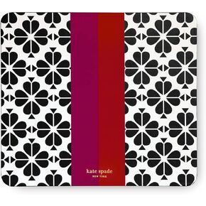Kate Spade New York Leatherette Mouse Pad, 9" x 8" Mouse Mat with Non-Slip Back, Cute Mouse Pad for Office Desk, Spade Flower Stripe