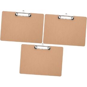 EXCEART 3pcs Writing Board Sketching Board Clip Boards 8.5x11 Clipboards File Storage Clipboard Landscape Clipboard Sketch Board with Clips Horizontal Clipboard Office Portable Memorandum