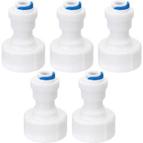 3/4 PT Female to 1/4-Inch OD Tube Connect Fitting for RO System Water Filter Pack of 5