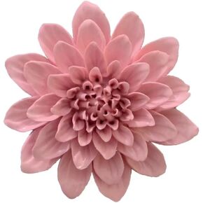 AMERRY السيراميك جدار زهرة ديكور الاصطناعي 3D زهرة جدار الفن، اليدوية 3D جدار الفن شنقا النحت، البورسلين زهرة ديكور الحائط (الوردي، بايونيا لاكتيفلورا، 2.76 ")
