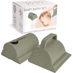 Faucet Cover Bathtub Baby - Bath Spout Cover Baby - Bath Faucet Cover for Kids - Shampoo Rinse Cup Included - Soft Silicone - Baby Bath Essentials in Saudi Arabia