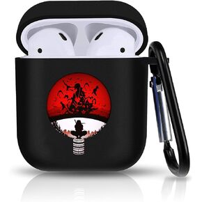 Anime Pattern Design for AirPods 2/1 Case Cover with Keychain, Cute Anime Compatible with AirPods 2&1 Case, Full Protective Soft Silicone Shockproof Headphone Case