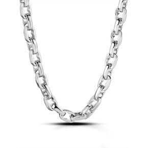 s925 Sterling Silver Rolo Cable Chain Necklace Dainty Unique Punk Layering Chain Chunky Necklace For Men&Woman T/O Clasp