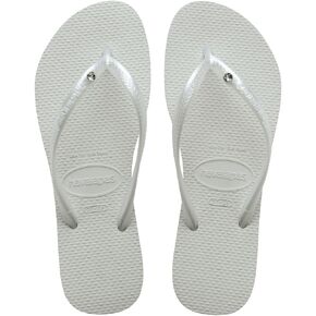Havaianas unisex slim crystal sw ii sandal - white -, 11/12W - 9/10M
