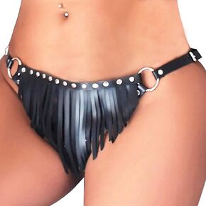 Navoky Punk Leather الخصر سلسلة سوداء شرابة البطن الجسم سلاسل مجوهرات اكسسوارات للنساء والفتيات in Kuwait