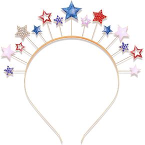 American Flag Headband 4th of July Star Hairband for Women Independence Day Patriotic Hair Accessory Party Favors