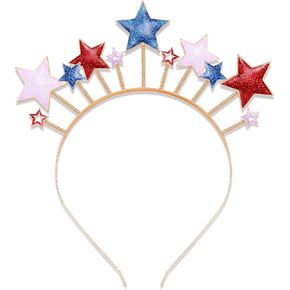 American Flag Headband 4th of July Star Hairband for Women Independence Day Patriotic Hair Accessory Party Favors