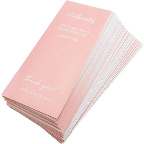 Box Seal Sticker Ruiwaer 100pcs 6x15cm Pink Rectangle Box Seal Sticker Business Commodity Packaging Sealing Stickers Gift Box Decor Bag Packaging Label Sealing Decals