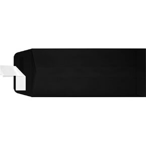 LUXPaper #10 Policy Business Envelopes | Peel & Press | 4 1/8" x 9 1/2" | Black Linen | 80lb. Text | 50 Qty