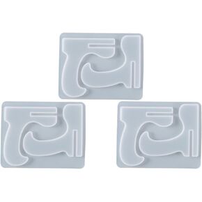 COHEALI 3Pcs Display Stand Resin Casting molds Picture Stands for Display Silicone epoxy molds Resin Molds Plate, White, 8.8X7X0.6CM, (TY09UGB0P12670518YI)